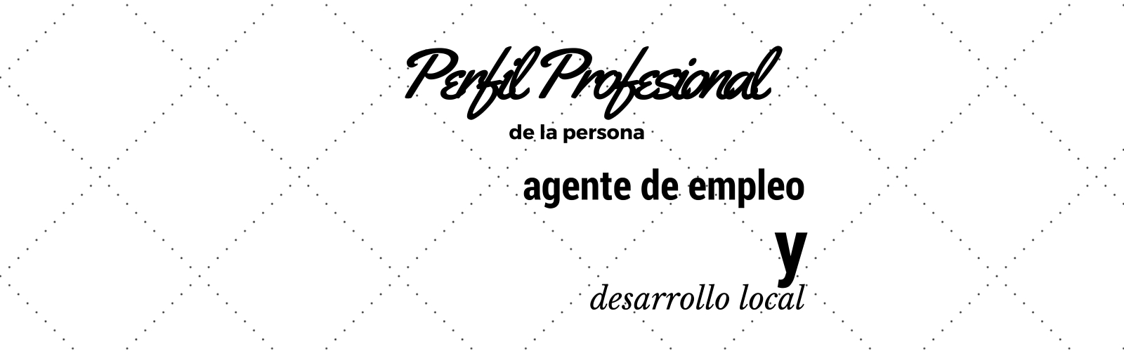 Perfil Profesional de la Persona Agente de Empleo y Desarrollo Local.