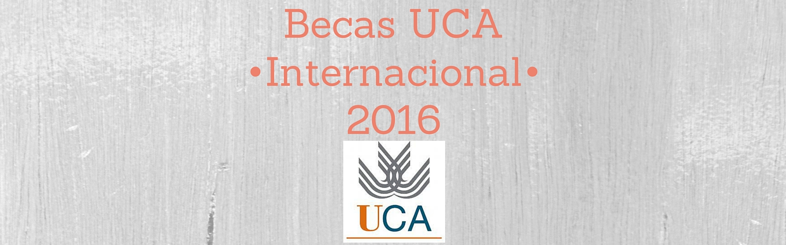 Becas UCA Internacional 2016